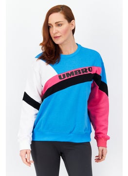 Buy Women Sportswear Fit Brand Logo Training Sweatshirts, Blue Combo in UAE