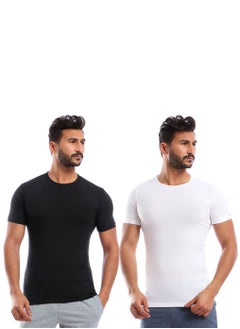 Buy Bundle Of Two Round neck cotton Stretch For Men in Egypt