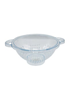 Buy Clear Plastic Colander With Handles, 27 Cm in Saudi Arabia