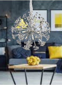 Buy High-Quality Clear Crystal Chrome Living Room Bedroom Hotel Restaurant Decorative Crystal Chandelier Pendant Light in Saudi Arabia