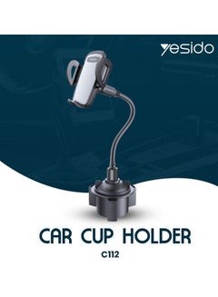 اشتري Cup Holder Mount Phone Holder, Long Leg Car Drink Holder Mount Cell Phone Holder YESIDO C112 في السعودية