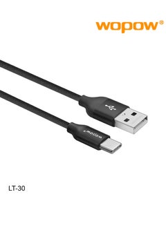 Buy USB To Type-C Fast Data Charging Cable LT-30 - Black in Saudi Arabia