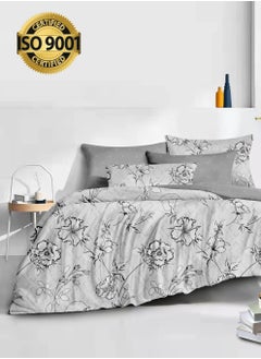 Buy Microfiber Printed Comforter Sets, Fits 200 x 200 cm King / Double Size Bed, 6 Pcs, With Soft Filling, Celine Series in Saudi Arabia