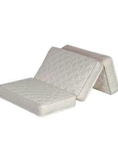 Buy COMFY FOLDING SEMI MEDICATED PORTABLE MATTRESS WHITE SINGLE 3 in UAE