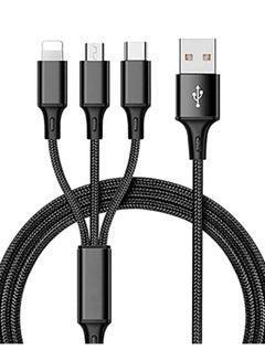 Buy 3 in 1 Fast Charging 3A Cable For Micro + Lightning + Type-C in Egypt