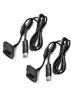 اشتري Charging Cable for Xbox 360  Slim Wireless Game Controllers,2 Pack Black في الامارات