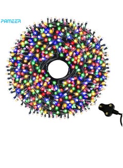 Buy Multicolor LED String Lights Black Wire Plug-in 20mtr 250 LEDs String Home Decorative LED Strip for Christmas EID Ramadan Diwali and Wedding Parties Decoration Box Button Control 8 Modes in UAE