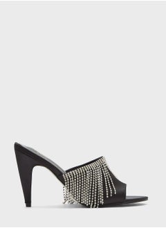 Buy Diamante Fringed Mule Sandal in UAE