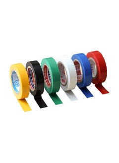 اشتري Insulation Tape 6 Pack Mixed Colour 15mm x 18mm Electrical Tape PVC Tape Adhesive Gaffer Tape Suitable for Cable Insulation في الامارات