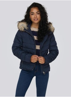 Buy Fur Hood Puffer Jacket in Saudi Arabia