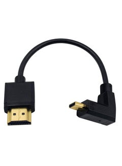 Buy Micro Hdmi To Standard Hdmi Cable Micro Hdmi To Hdmi Adapter Cable Extreme Thin Up Angled Micro Hdmi Male To Hdmi Male Cable For 1080P 4K Ultrahd 3D Ethernet (6 Inch 15Cm) in UAE