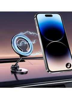 Buy "Magnetic Car Mount - 360° Rotation All-Metal Phone Holder with Strong Magnets for iPhone 15/14/13 Pro Max & All Smartphones" in UAE