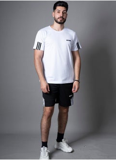 Buy Men Sports Wear Breathable T-shirt and Short Sets in UAE