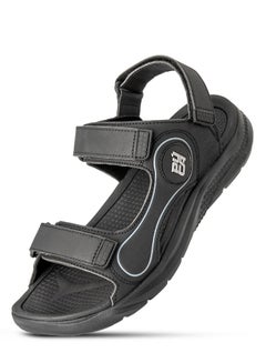 Buy PUCA Sandals For Men | Comfortable Men's Sandals| Phylon Outsole | Anti-Skid | Velcro | Gripper Black in UAE