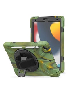 Buy iPad 10.2 Case 2021 iPad 9th/2020 iPad 8th/2019 iPad 7th Generation Case, Rugged Heavy Duty Shockproof Rotatable Kickstand Protective Cover for 10.2" iPad 9th/8th/7th Gen in Saudi Arabia