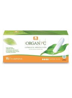 Buy Organyc Complete Protection Feminine Care Organic Cotton Tampons Normal Flow, Super Plus, 16 Pieces - Pack of 1 in Saudi Arabia