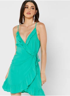 Buy Strappy Waterfall Trim Dress in Saudi Arabia