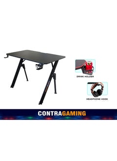 Buy ContraGaming by V2-1060 Plain Desk Gaming Table Black in UAE