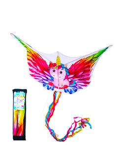 Buy Unicorn Kite Big Beautiful Colorful Outdoor Flying 1.4 m 1 String Single Line with Handle Winder Storage Bag Pack and Go Kite Toys Sport Easy to Fly for Kids Adults in UAE