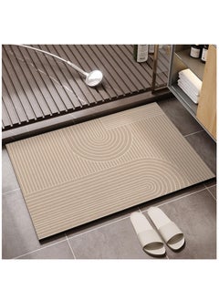 Buy Bath Mat, Absorbent Carpet with Anti-slip Pad, Diatom Mud Cushion for Bath and Kitchen in Saudi Arabia