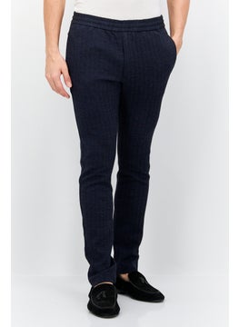 اشتري Men Slim Fit Textured Chino Pants, Blue في الامارات