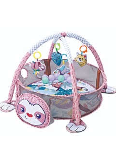 Buy Baby Foldable Activity Gym and Ball Pit Play Mat with 30 Balls Owl in UAE