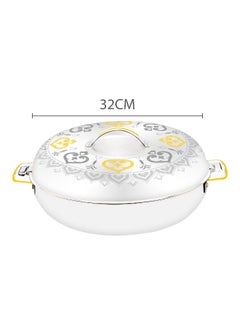 Buy Maha Hotpot Stainless Steel Casserole Thermal Serving Bowl Keeps Food Hot for long time 32CM in UAE