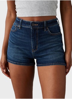 اشتري Essential Denim Mom Shorts في الامارات