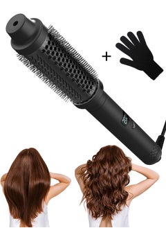 Buy Thermal Brush Curling Brush, 3 in 1 Heated Round Brush, Double PTC 30S Fast Heat Up Hot Brush Dual Voltage, Ideal for Travel, Straightening, Curling, Heat Brush for Hair Styling (Black) in Saudi Arabia