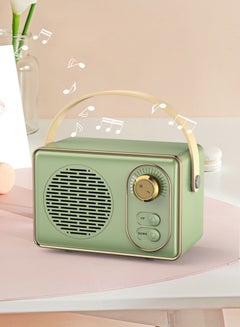Buy Retro Bluetooth Speaker, Vintage Decor Mini Wireless Bluetooth Speaker, Portable Cute Old Fashion Style for Kitchen Desk Bedroom Office Party Outdoor for iPhone Android Devices (Green) in Saudi Arabia