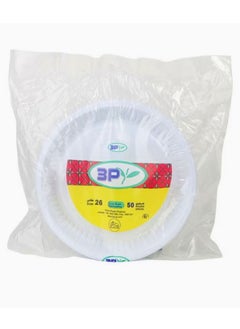 Buy 150 round plastic plates, size 26 cm in Saudi Arabia