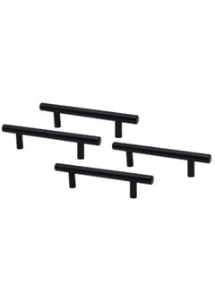 اشتري Robustline Highly Quality Metal Drawer Pull Handle - Cupboard Handle (Pack of 4) Matt Black - 10MM X 128MM - 161 في الامارات