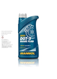 Buy Dot 3 3003 Synthetic Brake Fluid For All Types Of Hydraulic Clutches Anti-Lock Drum And Disc Braking Systems- 500Ml in UAE