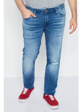 اشتري Men Skinny Fit Wash Stretchable Denim, Blue في الامارات