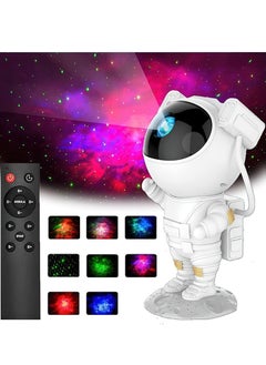 اشتري Star Projector Galaxy Night Light - Astronaut Starry Nebula Ceiling LED Projection Lamp with Timer, Remote Control, Adjustable Head Angle في الامارات