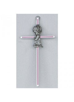 اشتري 6" Girl Cross Pink Great New Baby Infant Christening Baptism Shower Gift في الامارات