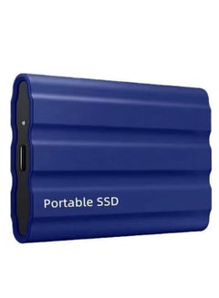 اشتري External Hard Drive, External Portable SSD, Computer Hard Drives, Ultra Slim USB 3.1 Type-C with USB-A, Easy to Carry Blue-6TB في السعودية