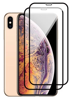 Buy Pack of 2 Tempered Glass Screen Protector With 9H hardness For APPLE IPHONE XS MAX 6.5 in UAE