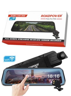 اشتري Dash Cam 950 Full Screen Streaming Rearview Mirror Recorder 10" IPS + Touch Screen Full HD 1080P With WIFI (Support Maximum 32GB Micro SD Card) في الامارات