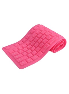 Buy Flexible Rollup Keyboard - English Pink in UAE