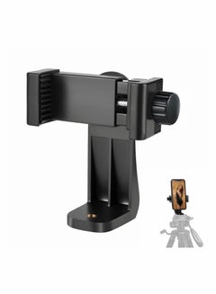 اشتري Phone Tripod Mount Adapter, Universal Tripod Cell Phone Holder, Fits Any Smartphone, 1/4" Standard Screw, Rotating Vertical and Horizontal, Compatible with Selfie Stick, Monopod في الامارات