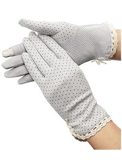 اشتري Pair Women Sun Protective UV Protection Summer Sunblock Touchscreen Gloves For Driving Riding في السعودية