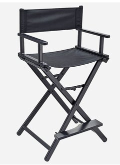 Buy Makeup Chair Foldable Aluminum Professional Black in UAE