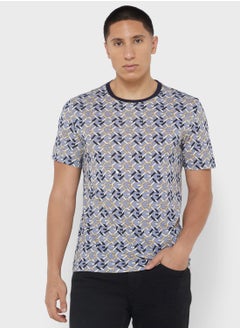 Buy Printed Crew Neck T-Shirt in UAE