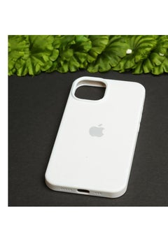 Buy IPhone 13 pro max Silicone Case Soft Slim Cushion Full Body Protective Case for IPhone 13 pro max (White) in Egypt