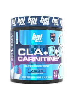 Buy CLA+ Carnitine Non-Stimulant Weight Loss Supplement - Snow Cone - (50 Servings) in Saudi Arabia