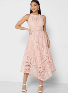 Buy Asymmetrcial Lace Dress in UAE