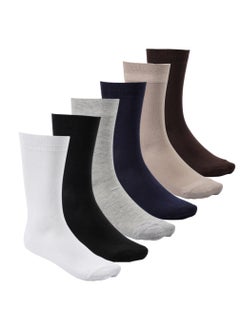 Buy Pack of 6 Cotton Casual Dress Classic Socks for Men in Egypt