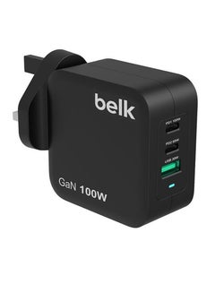 Buy Belk Ultra Fast Wall Charger, 100 Watt, 3 Fast Charging Ports, Two PD , Type C , USB - from belk in Saudi Arabia