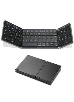 اشتري Mini Pocket Travel Keyboard With Touchpad Dual Modes Bluetooth USB Wired في الامارات
